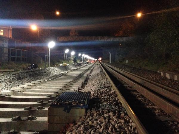 Infiniti_Proj's tweet photo. Lowering the track at Sneyd Lane this weekend! #electrification #masterplan http://t.co/r0BQQz8JAE