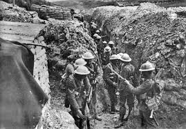 A picture of the WW1 soldiers in the trenches. Most of them didn't come back to their families.
