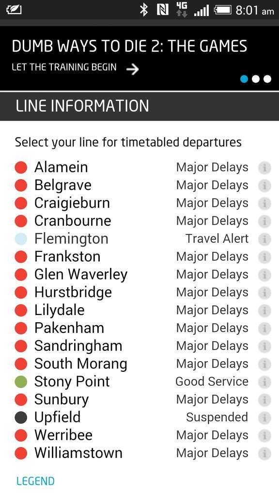 benforsyth's tweet photo. So, getting to work appears to be a bit of an issue for, well, all of Melbourne...#tryagaintomorrow http://t.co/PTjDmsDDP9