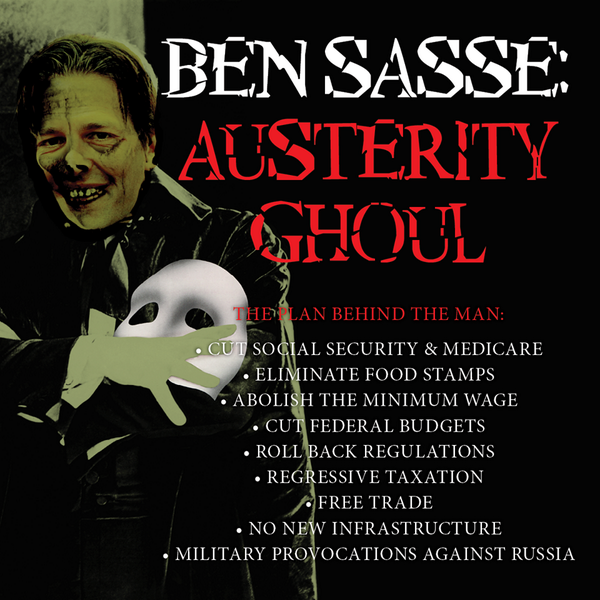 dontsasseme's tweet photo. #Sasse doesn't need a #mask to be an #Austerity ghoul for #Halloween! 
Beware 939393! #NE93 #negov #nesen #Huskers http://t.co/cLxANz2i2M