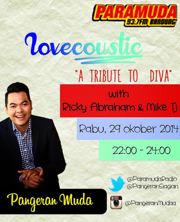 PangeranMudaPM's tweet photo. Rabu ini bakalan hadir di @ParamudaRadio yaaaaayyy http://t.co/ufvciXnmil