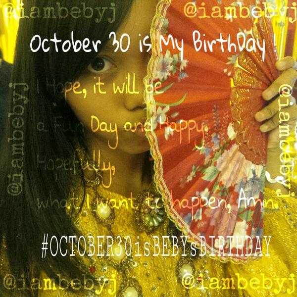 TwoDevilBelle's tweet photo. "@iambebyj: #October30isBEBYsBIRTHDAY ♥ @iambebyj @bebybelle http://t.co/sdAWfYlj1D"