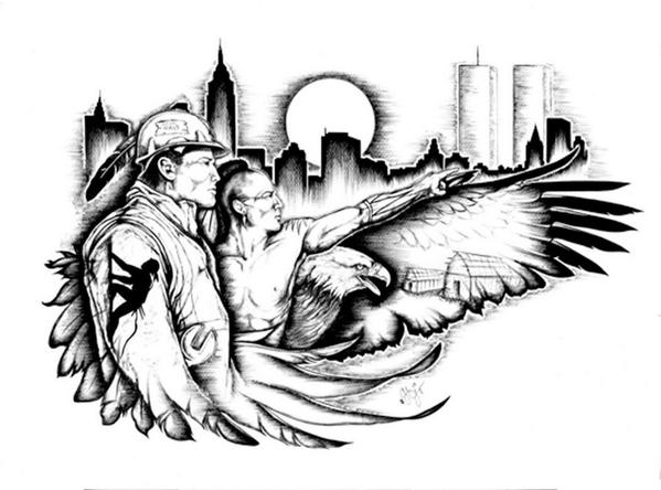 MohawkArtDesign's tweet photo. "Ironworkers Heritage" #MohawkArt #mohawk #Iroquois #NYC #art #baldeagle #ironworkers http://t.co/B32lGLC2LL http://t.co/Ta11Ns0AOg