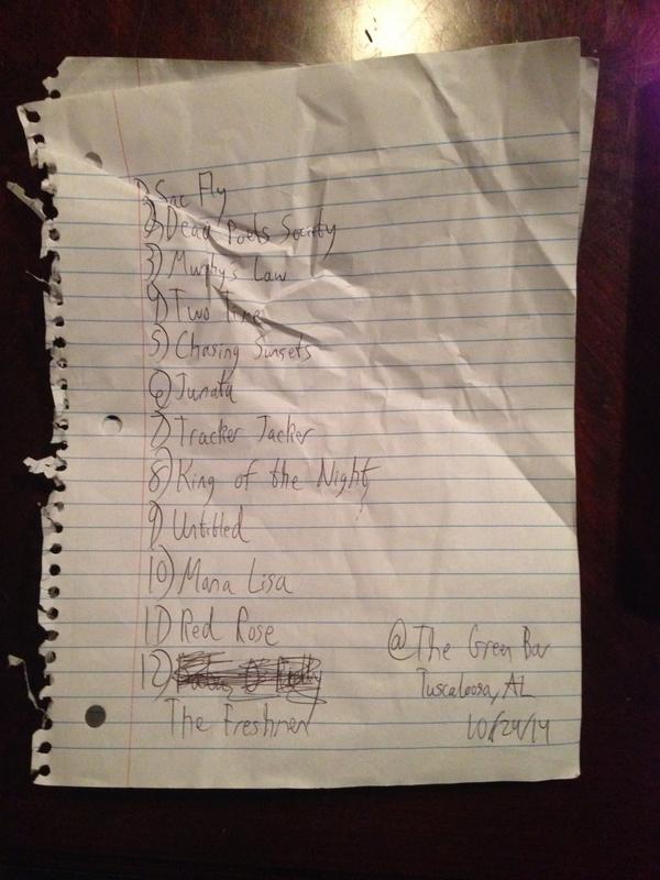Tuscaloosa setlist from Friday night