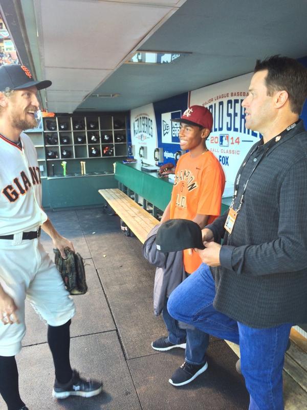 SFGiants on X: JT Snow and Darren Baker share a moment with