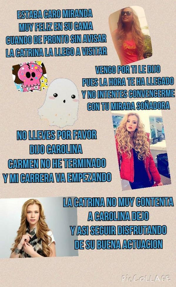 CaroMiranda25's tweet photo. "@eli_ta_7: Te hice una calaverita @CaroMiranda25 http://t.co/P8CvUrnNuA" //jajajaja que preciosa ¡¡¡