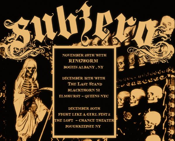 Subzero shows for the remainder of 2014