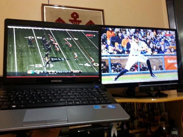 Terone's tweet photo. @everaldomarques @romulomendonca #ESPNtemMLB #ESPNtemNFL obrigado espn por fazer a gente se desdobrar http://t.co/fdqA9TkFws