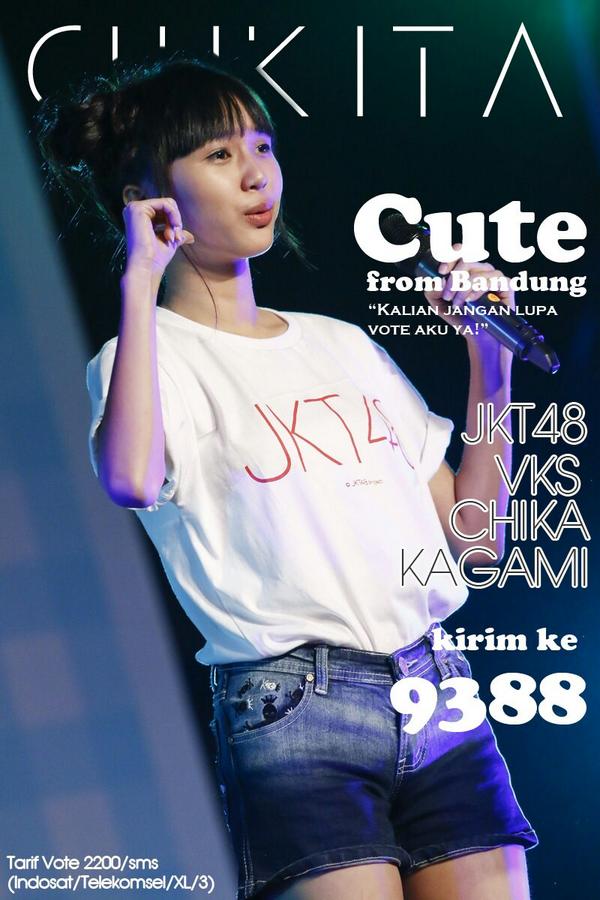 Ayo Vote <a href="/M_ChikitaJKT48/">.</a> di Kalender Senbatsu dengan cara sms 
JKT48 VKS CHIKA KAGAMI 
Kirim ke 9388
