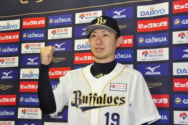 オリックスバファローズ優勝 2014年 金子千尋投手 パ・リーグ最多勝