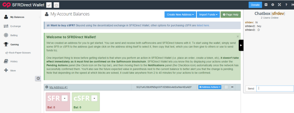 sfrcoin's tweet photo. Chat with other users logged into #SFRDirect and get instant support if you have any issues. #Saffroncoin $SFR #SFR http://t.co/eZwixXrMEj
