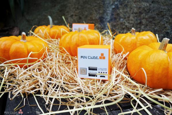 heypincube's tweet photo. It's fall and #Halloween so we took our Pumpkin #Pincube to the Pumpkin Patch! #cute #tech #pumpkins #portablecharger http://t.co/VS98BG8guo