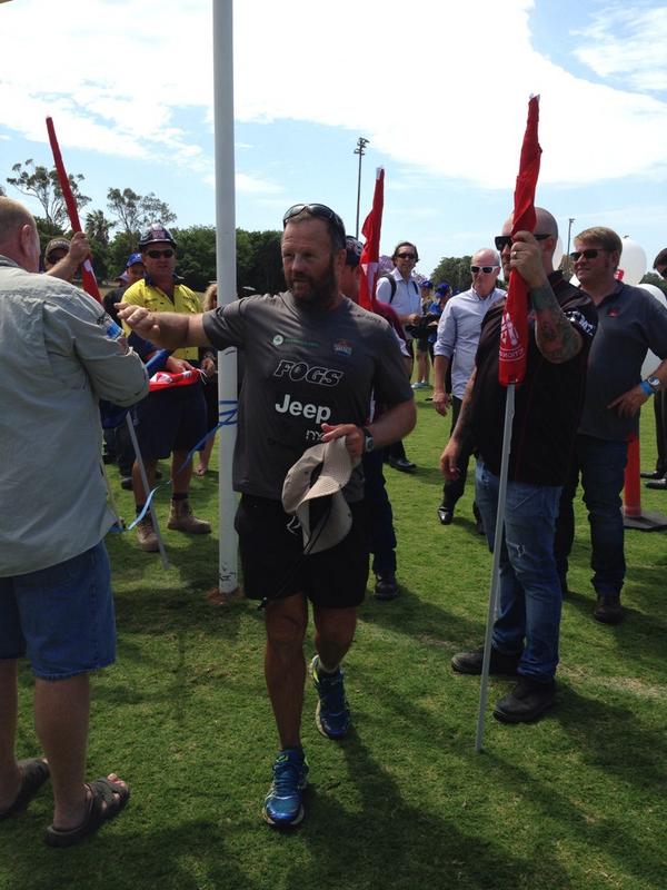 ebonycavallaro's tweet photo. He made it! Someone just told Gilly he looks so fit he should start playing again @9NewsBrisbane #axingasbestos http://t.co/Z8TQIByDuu