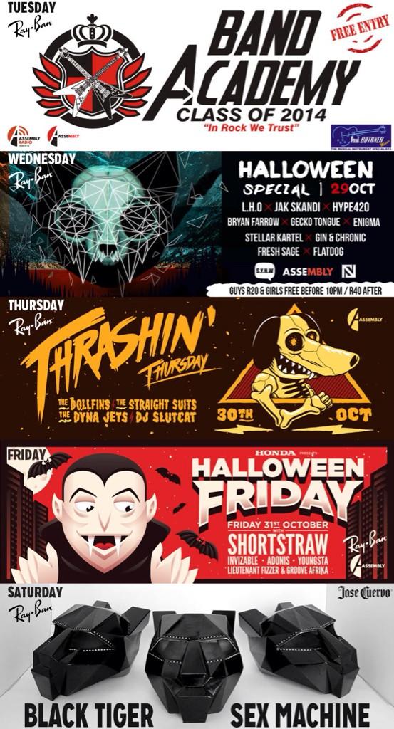 Assembly_ct's tweet photo. Halloween Week is here! We have 5 Events starting tomorrow. We're giving away 50 tickets, 1st 50 RT's WIN Guest List! http://t.co/4rGyxvhZoL