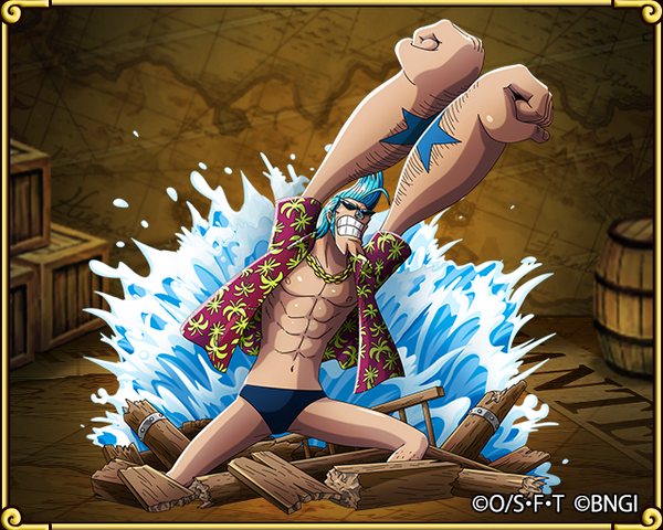 決定稿 1枚 設定資料 フランキー Franky アロハシャツ 鉄人 ワンピース 新キャラ情報！】ついに麦わら海賊団の変態…じゃなくて、船大工「鉄人