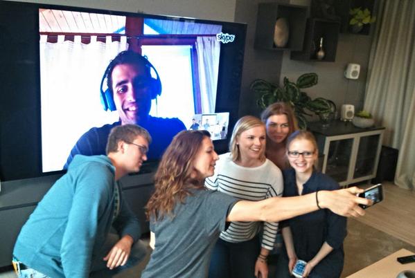 _justin_kings's tweet photo. Our rookie reporters attempt a Skype selfie with double Olympic biathlon champ @martinfkde #yrrproject Thanks Martin! http://t.co/oa3LBGrPxj