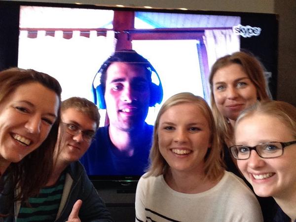 kmzobernig's tweet photo. Definitely selfie of the Weekend! #yrrproject @martinfkde @FranziskaHnlein @enpetrasvensson @AKasprolewicz @EllerKarl http://t.co/XRh9NEbkvq