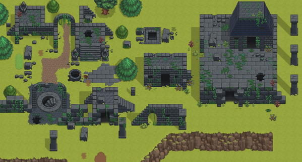 ThomasFrick's tweet photo. And...I created a bunch of ruin assets for codename #DungeonLabyrinth #gamedev #pixelart http://t.co/lsxScExnD6
