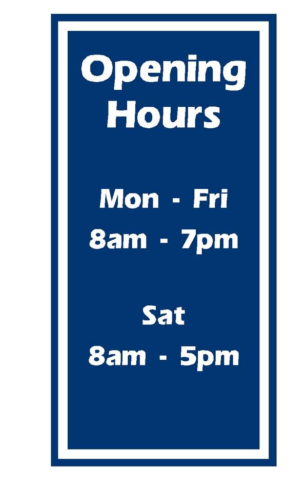 Open hrs to suit our customers hectic lifestyles.
Call in #afterwork #alldaysaturday
