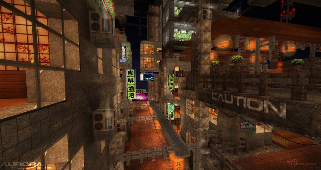 Mihune ブロックは友達 中華風スラム街っていうとマイクラだとauroracityprojectさんのイメージかなぁ Http T Co 1bcfo0tyui Http T Co 2tcbjmtpva