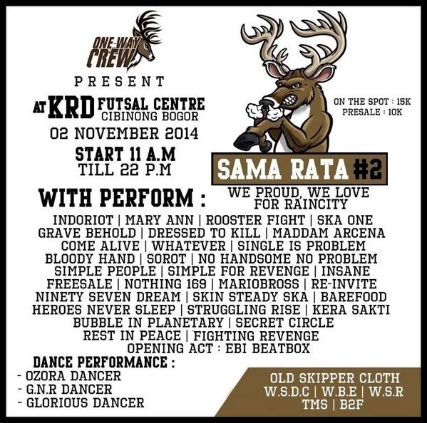 next gigs.
ONE WAY CREW PRESENT.

yuk support Bogor.