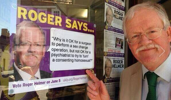 A quick reminder. Revolting #UKIP MEP <a href="/RogerHelmerMEP/">Roger Helmer ☀️🏴‍☠️</a> banging his homophobia drum