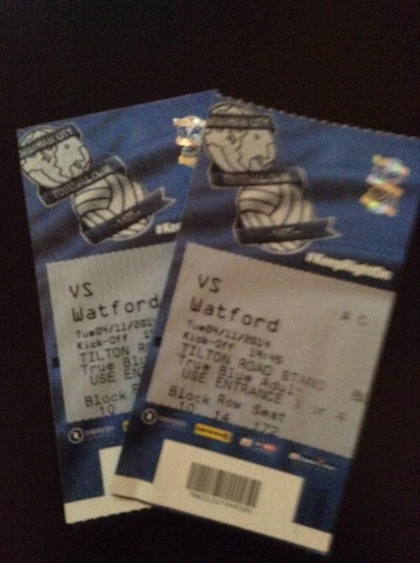 As a thankyou to all who have helped out I will be giving two tickets away to the Watford match, RT to enter #BCFC
