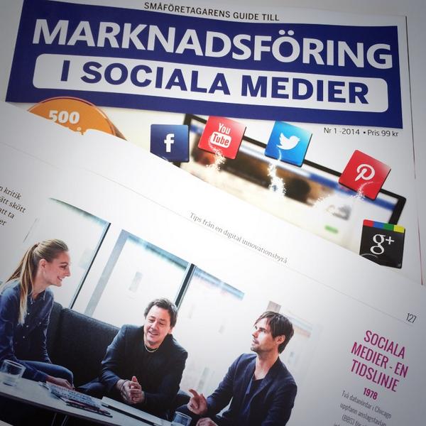 LisaEliasson81's tweet photo. Jag &amp; @tomasagerberg @nicoallergren pratar Sociala Medier i nytt magasin ute nu. http://t.co/Dsk9n05A8t