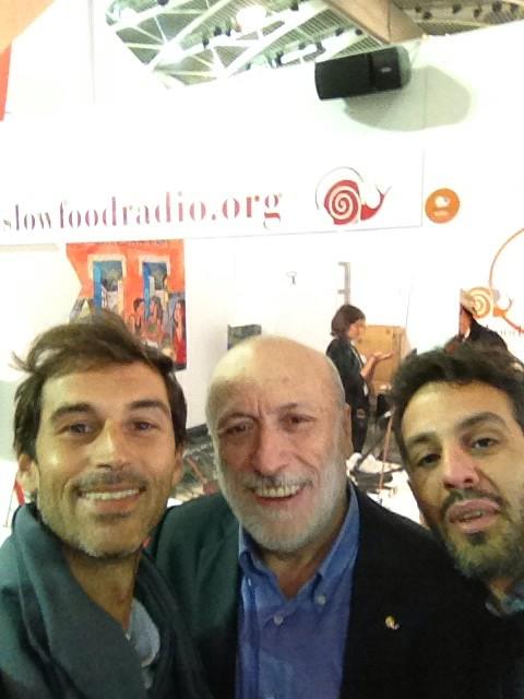 #SaloneDelGusto #SlowFood #radio i founders di #CiaoChecca con il maestro #CarloPetrini