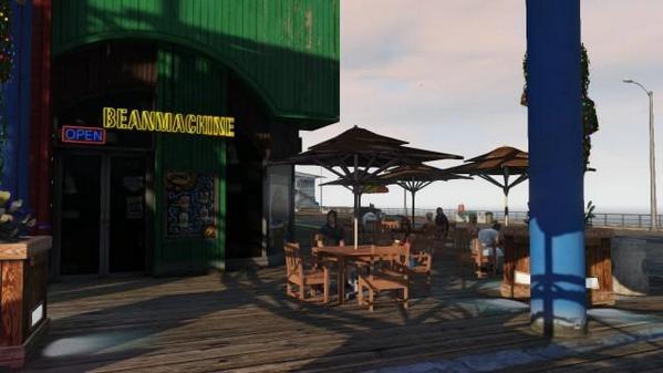 DelPerroPierGTA's tweet photo. Take a coffee at @BeanMachineGTAV #DelPerroPier #coffee #beanmachine http://t.co/tIxQvGe9as