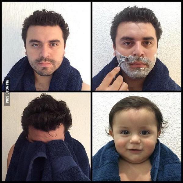 antinacosdf's tweet photo. HOMBRES!! PIENSEN ANTES DE AFEITARSE... Jajaja #babyface #HombresMachos #barbasON #gillettecrew #ShavedSunday http://t.co/kLlM7ku3Dm