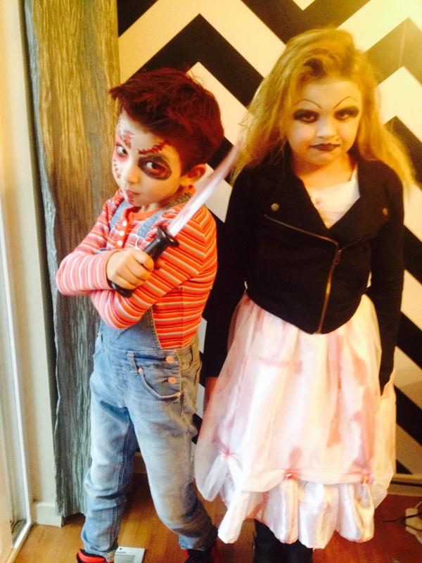 jj_james_jess's tweet image. #EnchantedView My two kids! Chucky and Tiffany! They won 1st and 2nd place for best costumes!
#BrideofChucky