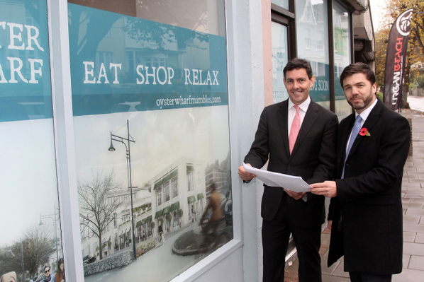 Welsh Sec @SCrabbMP visited Mumbles today and said, “The vision for the regeneration of Oyster Wharf is stunning."
