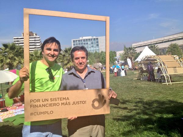 cumplo's tweet image. Jean y Joan. Gran dupla en el #fiiS2014  @amigojean @BancaEticaChile