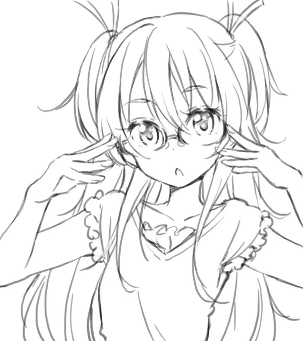 流れに便乗してワンドロのやつ
#皆さん線画と塗った後を見せてください 