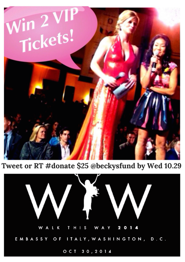 BeckysFund's tweet photo. WIN 2 VIP TIX to #wtwevent! To enter, Tweet or RT #donate $25 @BeckysFund, then follow prompt fr/@goodworld_me http://t.co/ajNiuZIpt0