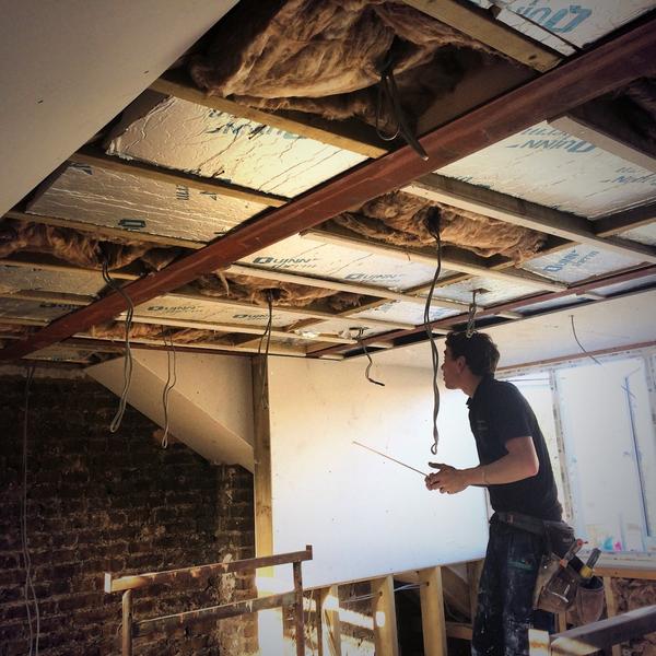 ReesCarpentry's tweet image. #plasterboarding today in #kilburn #duplexapartment