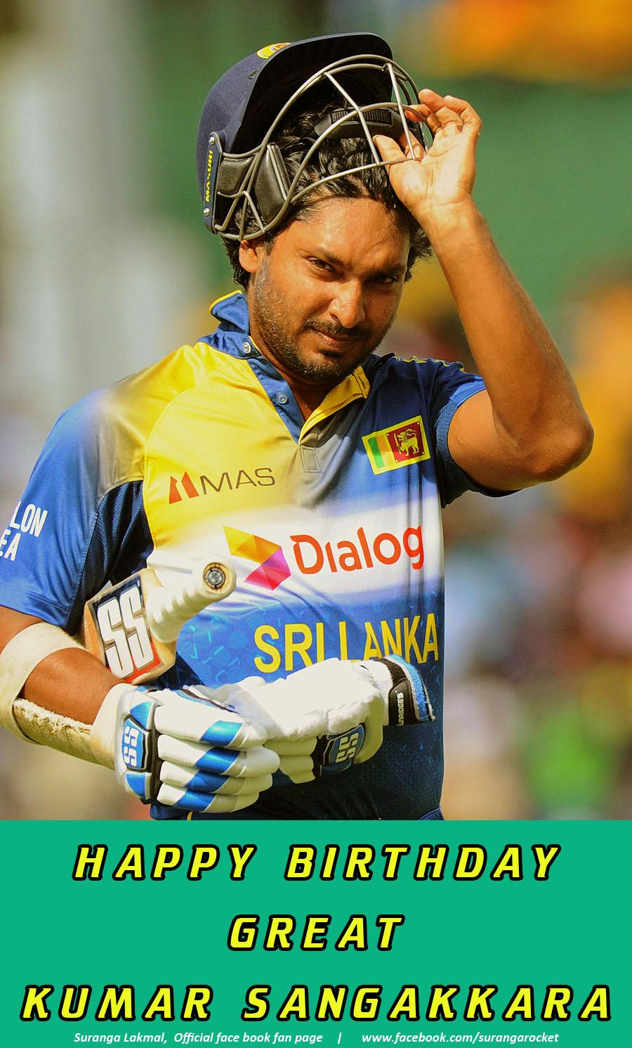 Happy Birthday to Great Sri Lanka Cricket batsman Kumar Sangakkara (Kuma Aiya), 