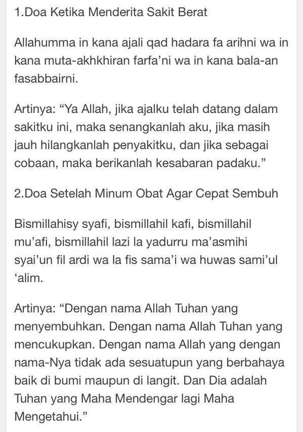 5+ Doa Meminta Kesembuhan, Insya Allah Diijabah Allah SWT! Page All