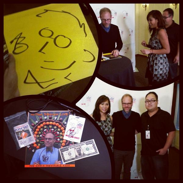 mareehsays's tweet photo. Thank you @altonbrown for the awesome show! We laughed so hard we cried. You are a very talented man! #altonbrownlive http://t.co/uML8yf2xCQ