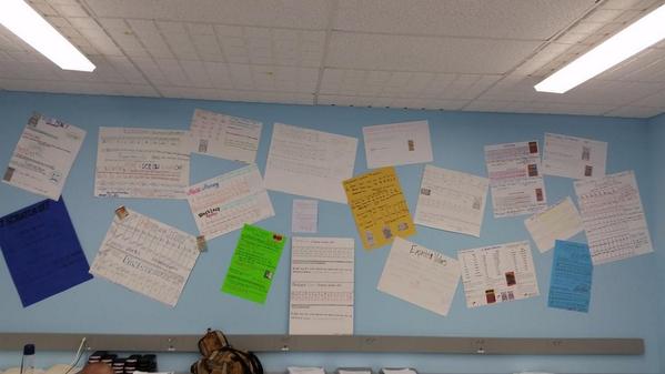 RosenbloomTMS's tweet photo. .@jenmartins73 @DrGeorge_MTPS Lottery Projects...final conclusion don't play scratch offs! #wallofwork #probandstat http://t.co/52OSyeKaPq