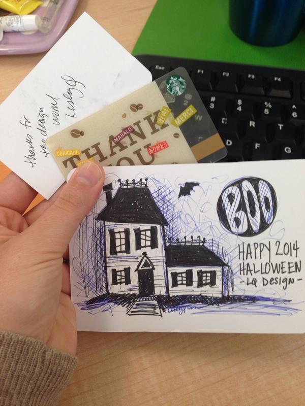 Nicholette_L's tweet photo. Such a sweet thank you from our designer! #iheartmyjob @NBAA #happyhalloween http://t.co/Idh6usvH0M