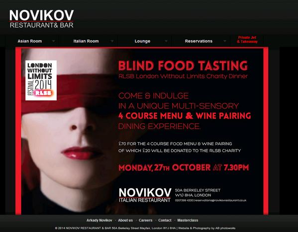 RSBCcharity's tweet photo. Hi @NovikovLondon We're loving your poster for tonight's multisensory dinner http://t.co/ERNdnfZlcJ #ldnwithoutlimits http://t.co/0AZmPbZH29