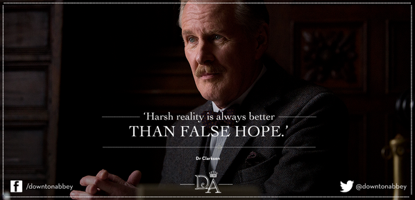DowntonAbbey's tweet photo. How very true that is, Dr Clarkson. #Downton http://t.co/WKee5CJXcD