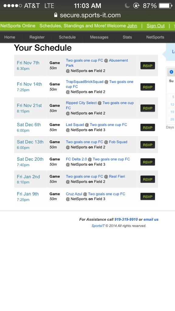 2GOCFC's tweet photo. The schedule is out plan accordingly http://t.co/mzDu90wF3I