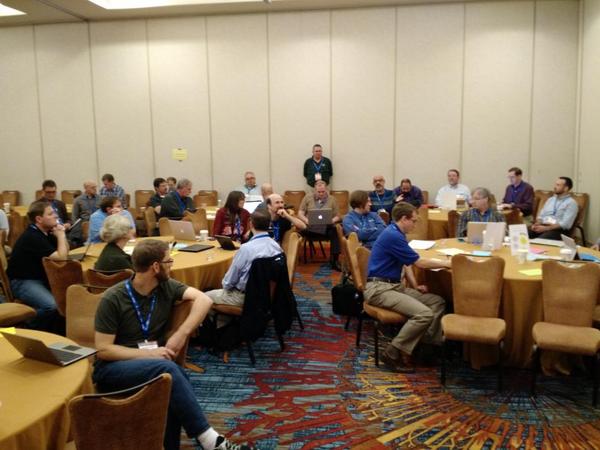 PSUIdentity's tweet image. @PSUIdentity participating in an ACAMP session on person registration @Internet2  #TechEX14