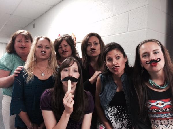 We "mustache" you NOT to do Drugs! - Cedar Ridge staff. <a href="/CedarRidgePTA/">CedarRidgePTA</a> #RedRibbonWeek