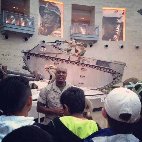 RicheyMommyOf3's tweet photo. Gunnery Sergeant Porter speaks re respect, education, and the USMC at @MarineMuseum ๐บ๐ธโค๏ธ๐บ๐ธ #GACJH #7DC2014 #lovehim http://t.co/u2uwYyk6U9