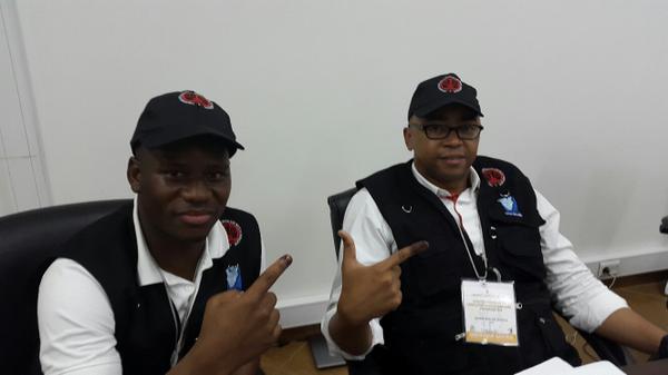 SADCLA's tweet image. @SADCLA &amp;amp; @oamoz observers at command centre waiting for reports on the #countingprocess from the field #MOZelections