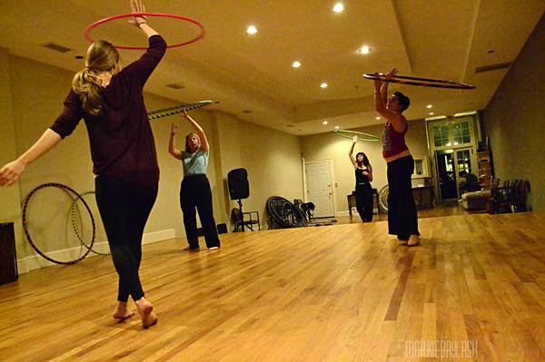 Small Tribe Hoops class at EEC in Beacon. Find your own space and get a great workout.